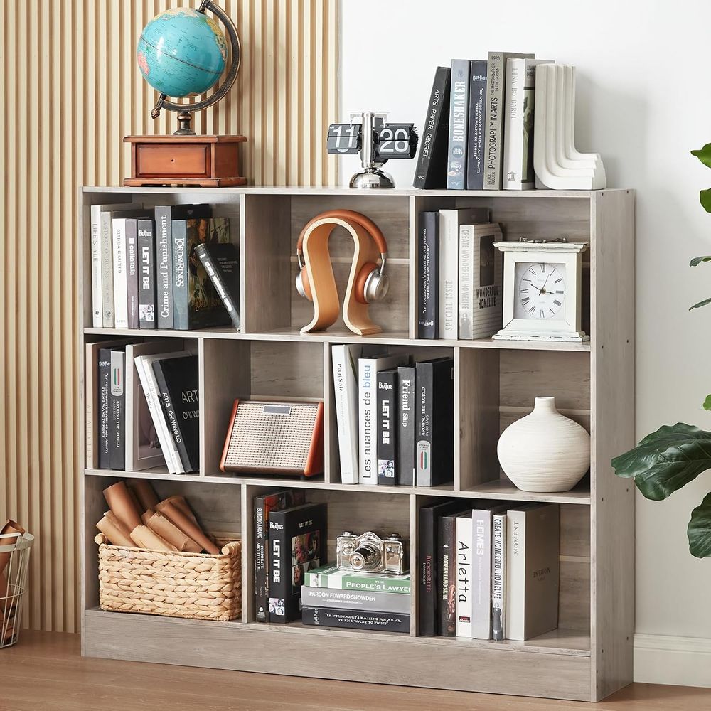 Storage & Organization - LEYAOYAO 10 Küplü Kitaplık, Tabanlı, 3