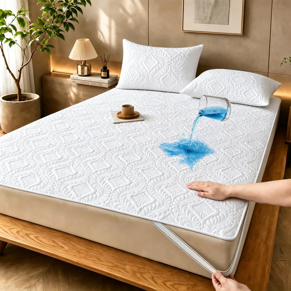 Waterproof Mattress Protector Breathable - 1 adet Çok Renkli, Dört Köşeli,