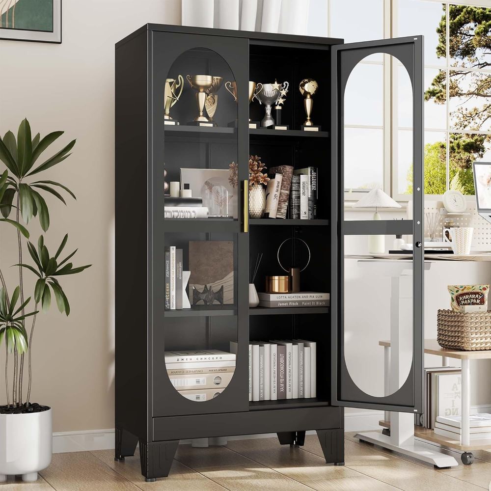 61 inç Kilitli Cam Vitrin, Met - Storage & Organization incelemesi ve fiyatı